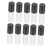 BIUDECO 10pcs Reusable Lip Gloss Tubes with Black Caps Portable DIY Lip Glazes Containers for Travel and Personal Makeup Gift