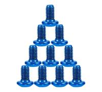 BIUDECO 10pcs Stainless Steel Bicycle Disc Brake Bolts Blue Bike Rotor Fixing Screws Lightweight Brake Pad Bolt Replacement for Mountain Bikes