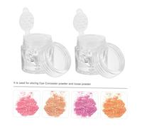 BIUDECO 10pcs Transparent Cap Empty Storage Bottles for Loose Powder Concealer Eye Shadow Refillable Cosmetic Containers with Inner Plug Practical Travel-friendly Packaging