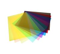 BIUDECO 10pcs Transparent Iridescent PVC Cellophane Wrap Multicolor Craft Film for DIY Decorations Handmade Crafts Gift Basket Wrapping and Educational Projects