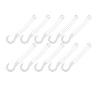 BIUDECO 10pcs White Plastic Orchid Pot Hanging Hooks 34.5cm Space Saving