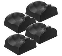 BIUDECO 12-hole Ocarina Holder Stand Portable Plastic Ocarina Display Rack 4pcs Black Resin Base for Musical Instruments