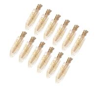 BIUDECO 12 pcs Gold Glitter No Crease Duckbill Hair Clips for Women Decorative Side Hair Accessories Gentle Hold Without Pulling for Parties and Daily Hairstyles