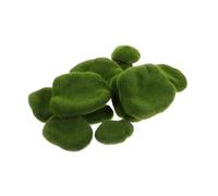 BIUDECO 12pcs Artificial Moss Rocks Faux Stone Decorations for Garden and Micro Landscape DIY Crafting Lifelike Moss Stones for Floral Arrangements Indoor and Outdoor Use