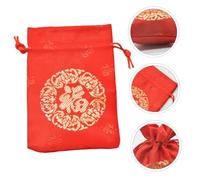 BIUDECO 12pcs Chinese Style Brocade Drawstring Gift Bags Jewelry Pouches Wedding Candy Tote for Party Favor Accessories