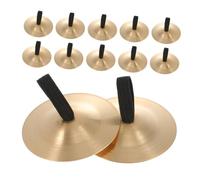 BIUDECO 12pcs Cymbals for Bright Gold Finish Musical Instruments for Early Education Party Entertainment School Music Lessons Creative Percussion for Boys