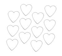 BIUDECO 12pcs Heart Shaped Metal Rings Macrame Hoops for DIY Dreamcatcher Floral Wreath Crafting Wedding Valentine Decorations