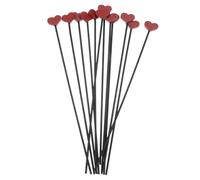 BIUDECO 12pcs Heart Shaped Red Plastic Diffuser Sticks Decorative Replacement Aroma Volatility Accessories for Aromatherapy Diffuser Suitable for Wedding and Living Room
