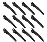 BIUDECO 12pcs Lightweight Acrylic Duckbill Clips for Women, No Hair Kinks, Easy to Open, for Face Washing and Hairdressing Salon Use