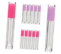 BIUDECO 12pcs Lip Gloss Tube Transparent Lip Color Container with Rubber Stoppers for DIY Lipstick Travel and Cosmetic Packing