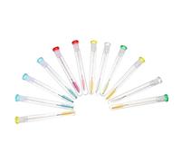 BIUDECO 12pcs Mascara Brush Crystal Eyelash Tube Makeup Brush Wands for Eyebrow Applicator Portable Eyelash Tube Wand Random Color