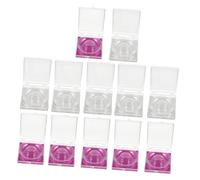 BIUDECO 12pcs Plastic Lash Case False Eyelash Storage Box Eyelash Organizer Rosy and Silver Card Inserts for Makeup Artists and Travel