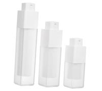 BIUDECO 15ml 30ml 50ml Travel Refillable Lotion Bottles Portable Cosmetic Vacuum Pump Containers for Toiletries and Skincare, 3pcs Set