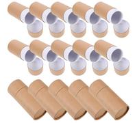 BIUDECO 15Pcs Premium Kraft Paper Container Cylindrical Storage Box for Essential Oils Tea Incense Reusable Packing Box with Lid for Organizing Items