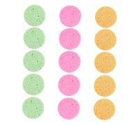 BIUDECO 15pcs Rounded Makeup Powder Applicators Set 70mm Diameter 8mm Thick, Multipurpose Face Washing and Cosmetic Blending Sponges for Women’s Daily Makeup and Cleansing