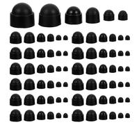 BIUDECO 160pcs Black Nylon Dome Bolt Covers Hexagonal Nut Protective Caps for Screws Bolts and Lug Nuts Compatible with Home Industrial Auto Applications Thread Protectors for Furniture