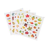 BIUDECO 16pcs Maple Leaf Nail Stickers Set Nail Art Stickers Self-Adhesive Nail Adhesive t for Women