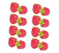 BIUDECO 18pcs Heatless Sponge Hair Rollers for Overnight Curls Strawberry Shaped Soft Curlers for DIY Sleep Styling Portable Lightweight Hair Curlers for and Effortless