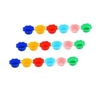 BIUDECO 18pcs Reusable Silicone Muffin Liners Flower Shape Non Stick Baking Cups for Cake Shops Cafeterias and Parties Flexible Muffin Pan Liners for Easy Food Release