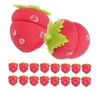 BIUDECO 18pcs Strawberry Sponge Curlers Rollers for Sleeping Soft Flexible Styling Portable Travel Friendly Overnight Curling Tool for Natural Curls