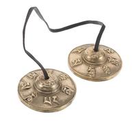 BIUDECO 1pair Tibetan Tingsha Cymbals Traditional Bells for Yoga Meditation Healing Bag for Spiritual Balance and Sound Therapy
