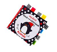 BIUDECO 1pc Black Cloth Book for Early Education Visual Cognition Training Chewing Book for Boy Girl Toddlers Engaging Animal Themes for Sensory Development