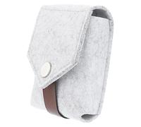 BIUDECO 1Pc Chic Mini Lipstick Storage Pouch Portable Felt Makeup Bag with Mirror for Women for Travel Office and School Durable Material Shock Absorbing Design Light