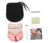 BIUDECO 1set Acrylic Kalimba Note Thumb Piano Cute Cat Pattern for Beginners Portable Finger Musical Instrument for Family Outdoor and School Use and Beautiful Sound