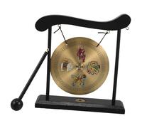 BIUDECO 1set Feng Shui Brass Gong Bell Ornament for Home and Office Decor Desktop Collectible Harmonizing Energy Enhancing and Balance Your Space