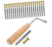BIUDECO 1set Lyre Harp Accessories String Tuning Pin Set Tuning Wrench Nail Rivets for Lyre Harp Elegant