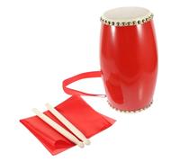 BIUDECO 1Set Professional Cowhide Waist Drum for Performance Hand Drum with Sticks Strap Scarf Durable Percussion Instrument for Adults