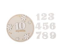 BIUDECO 1set Wooden Cards Decorative Monthly Sign for Newborn Photos Elegant Birth Announcement Prop for Boys Girls