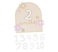 BIUDECO 1Set Wooden Milestone Cards Month Milestone Discs for Newborn Photography Chic Announcement Plaque to Capture Precious Memories