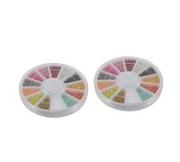 BIUDECO 2 Box Nail Caviar for DIY Nail Art Non-fading Creative Manicure Accessories for Parties and Festivals