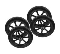 BIUDECO 2 Pairs 7-Inch Solid Front Wheel Replacement for Wheelchair and Walker, Anti-Slip Caster Tires for Elderly Shopping Cart, Sturdy Wheelchair Accessory Wheels for Rollators and