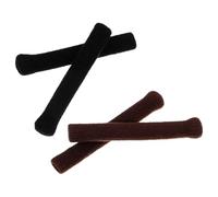 BIUDECO 2 Pairs Anti-slip Eyeglass Temple Tips, High Elastic Knitted Ear Cushions for Glasses Arms, Black and Coffee Colors, Eyewear Retainer Covers for Secure Fit and Anti-wear Protection