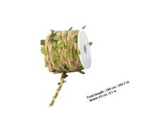 BIUDECO 2 Rolls DIY Leaf Rattan Rope with Simulated Green Leaves Natural Jute Twine for Craft Projects Flexible Multipurpose Decoration String for Home Garden Wedding and Holiday Wrapping