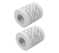 BIUDECO 2 Rolls Musical Note Printed Toilet Paper Creative Bathroom Tissue for Music Lovers Soft Convenient for Home Office and Public Spaces