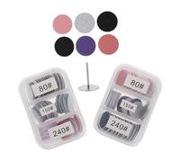 BIUDECO 2 Set Electric Nail Drill Sanding Discs Replacement Pads for Dead Skin Removal with Color-Coded Grits in Compact Three-Compartment Box for Manicure Pedicure Foot Care