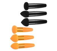 BIUDECO 2 Set Makeup Beauty Pens with Handle Soft Portable Foundation Sponges for Blending Concealer and Powder Dry and Wet Compatible Latex Applicators for Travel Go Touch Ups