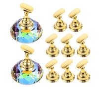 BIUDECO 2 Sets Nail Art Practice Stand with Magnetic Base Portable Plastic and Crystal Nail Holder Convenient Design for Beginners Travel and On-the-go Manicure Use