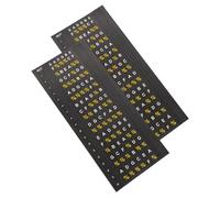 BIUDECO 2 Sheets Black Guitar Fretboard Note Stickers for Acoustic Guitar Self-adhesive Design Easy to Apply for Beginners to Learn and Practice