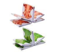 BIUDECO 200pcs Nail Art Extension Stickers Acrylic UV Gel Nail Guide Forms with Stiff Curve Green Orange Professional Salon Home Use and Easy to Apply