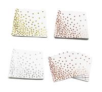BIUDECO 20PCS Disposable Dots Napkins with Golden Foil Pattern Party Paper Napkins for Wedding Birthday Shower Celebrations Elegant Dinner Serviettes for Festive Gatherings