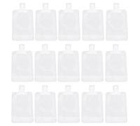 BIUDECO 20pcs Empty Squeeze Pouch 100ml Travel Lotion Bags Lightweight Shower Pouches with Spout, Easy to Carry Refillable Containers for Hand Luggage Toiletries and School Season Decor