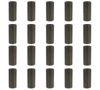 BIUDECO 20pcs Essential Oil Bottle Packing Boxes Cylinder Tea Can Containers Black Gold 50ml Paper Tube Holder for Aromatherapy Storage and Travel