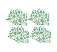 BIUDECO 20Pcs Green Shamrock St Patrick’S Day Paper Napkins Disposable Lucky Party Table Napkins for Irish Holiday Restaurant and Guest Use