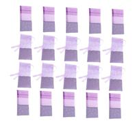 BIUDECO 20pcs Lavender Scented Organza Drawstring Bags for Wardrobe and Car Cotton Cloth Sachets in Dark and Light Purple Multipurpose Gift and Jewelry Pouches