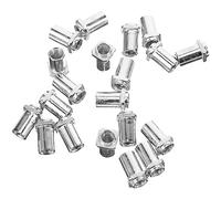BIUDECO 20pcs Silver Swivel Nuts M6 Inner Diameter 6mm Drum Accessory Replacement Tom Lug Floor Drum Spare Part for Jazz and Snare