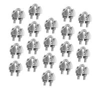 BIUDECO 20pcs Stainless Steel Wire Rope Clips U-bolt Saddle Clamps for Rigging Cable Tensioning Corrosion Resistant Hardware Accessories